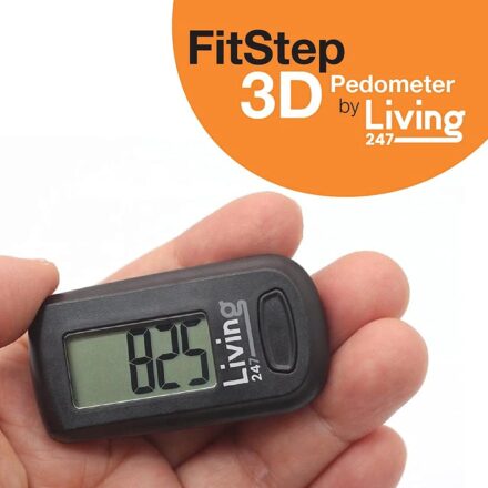 Six Geek-Worthy Gifts and Gadgets - Living247 FitStep 3D Pedometer for Seniors, Easy to Use One Button Step Counter Step Tracker